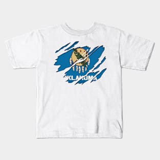 Rip Away Oklahoma Flag Kids T-Shirt